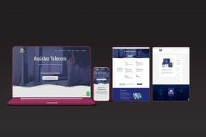 Imagem contendo capturas de tela de sites. Capturas de telas do desktop e smartphone para exibição do site